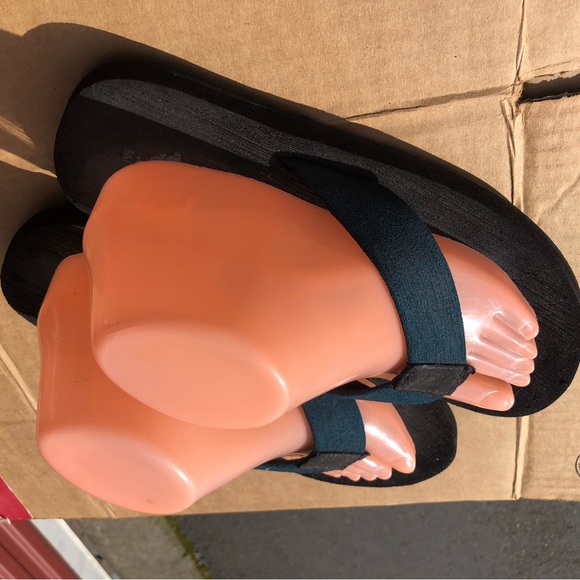 Everest Mens  Dark Green Comfort Flip Flops Sherpa Thong Sandals Size 9.5 - Picture 9 of 11